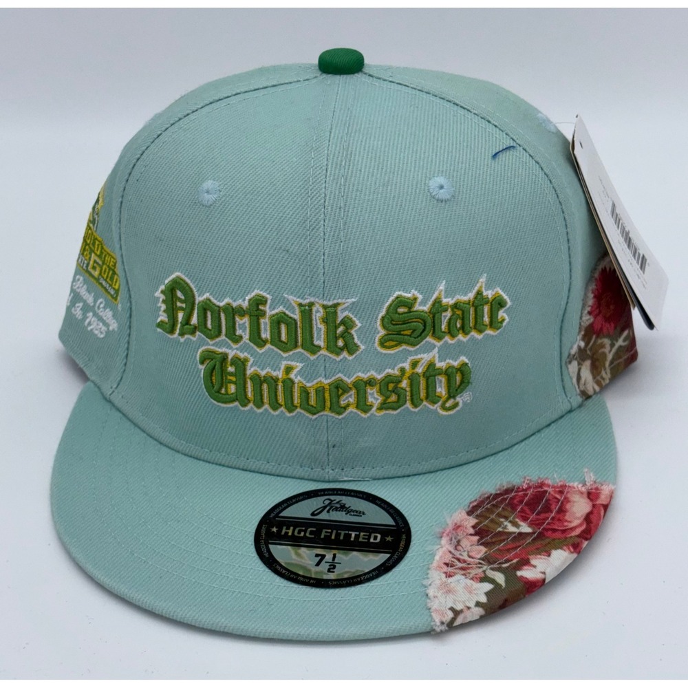Headgear Classics Norfolk State University Spartans Fitted Hat 7 1/2 Floral Blue